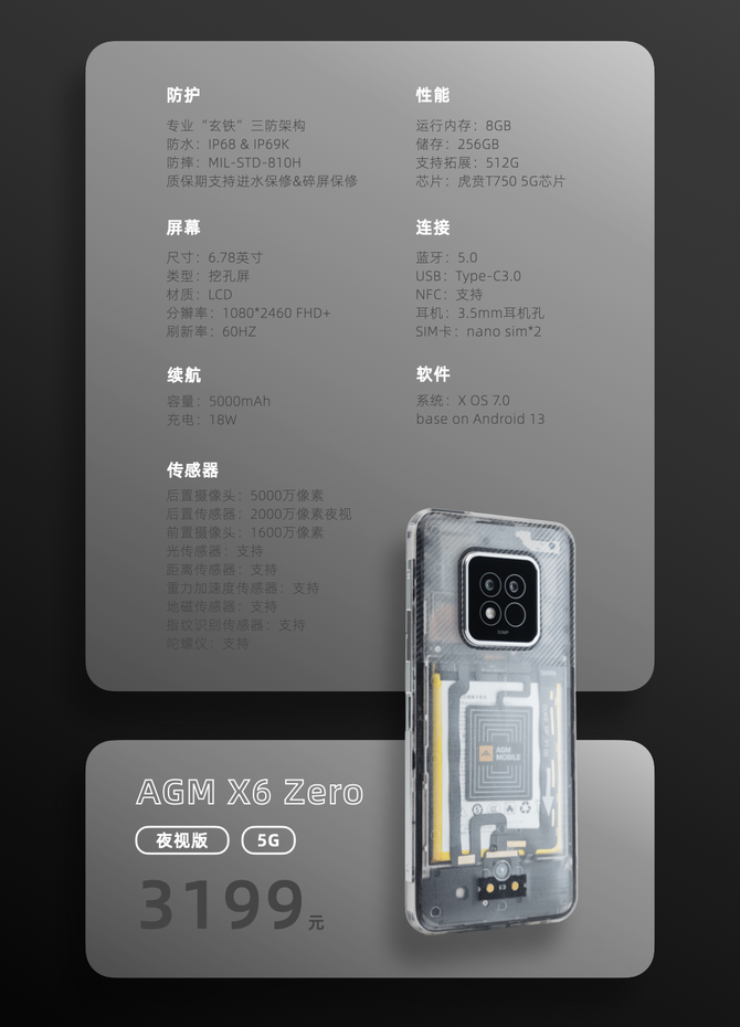 首发售价2799元！AGM X6 5G三防手机全新发布