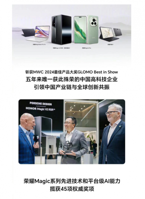 魔法科技，大展风采，荣耀MagicBook Pro 16摘得MWC 2024三项“最佳”