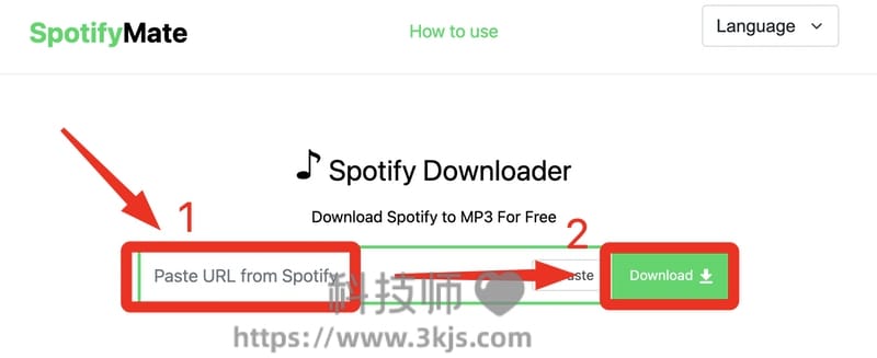 SpotifyMate - Spotify音乐解析下载的在线工具