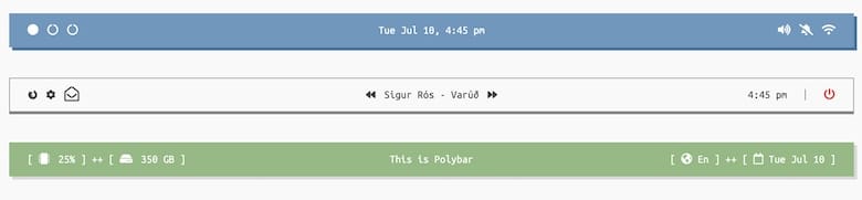 Polybar - Linux自定义状态栏工具